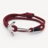 Bracelet ancre marine homme - corde rouge