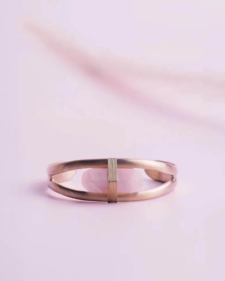Bracelet attica pink quartz rose s Rose