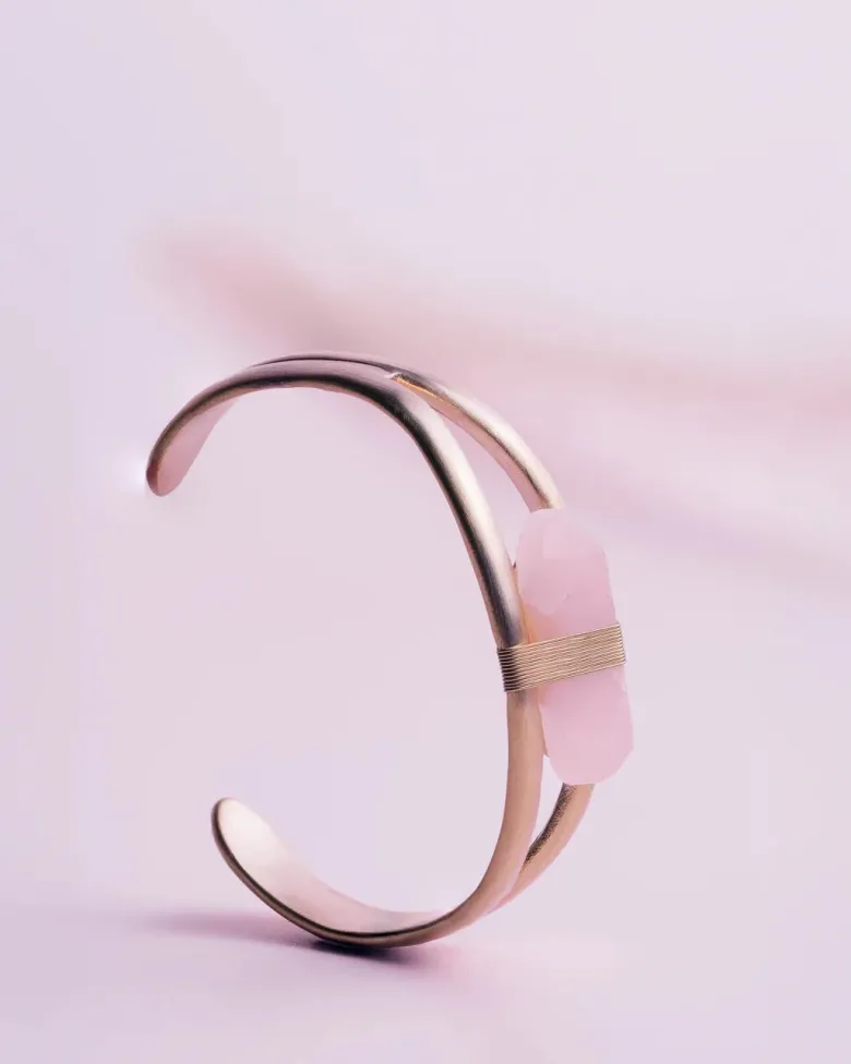 Bracelet attica pink quartz rose s Rose