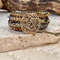 Bracelet bohème en plaqué or