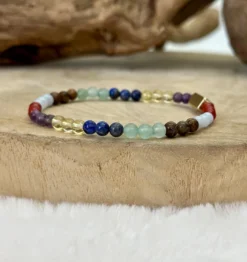 Bracelet 7 chakra pierres naturelles 4mm