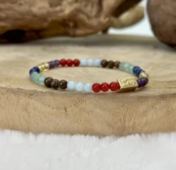 Bracelet 7 chakra pierres naturelles 4mm