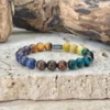 Bracelet chakras en oeil de tigre