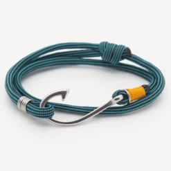 Bracelet corde homme hameçon pêche-bj