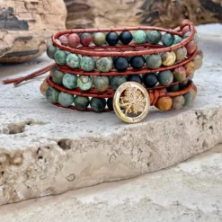 Bracelet d'équilibre en perles de jaspe