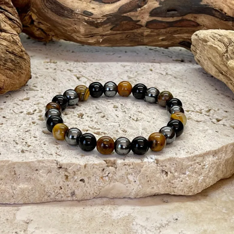 Bracelet en œil de tigre de protection