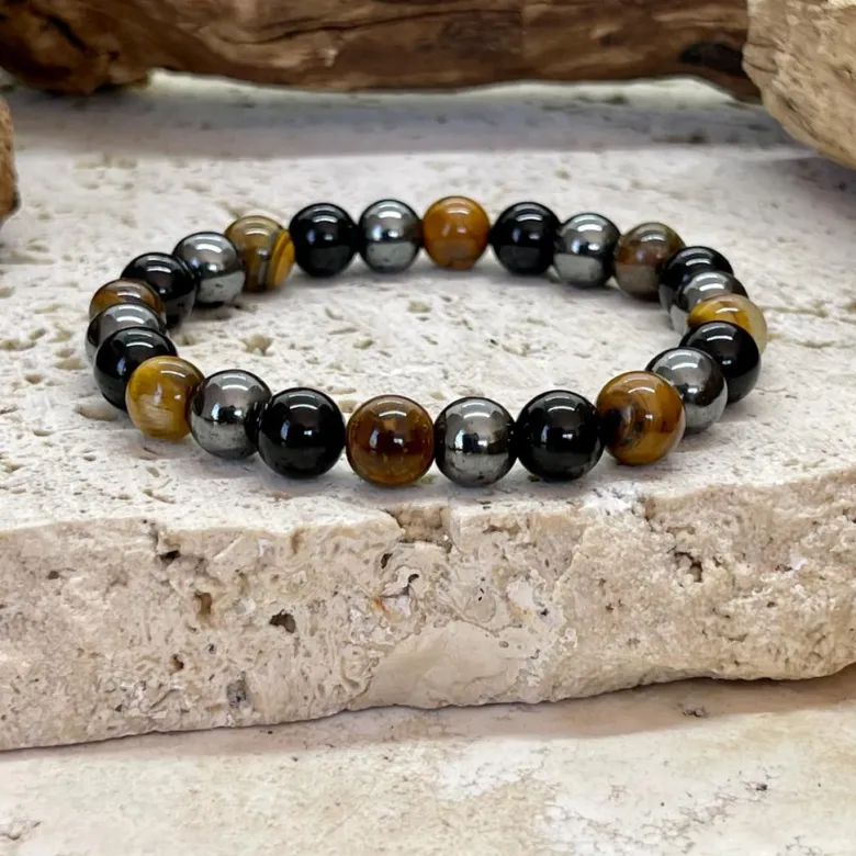 Bracelet en œil de tigre de protection
