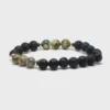 Bracelet en pierres de lave et jaspes