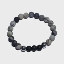 Bracelet homme en netstone et hématite