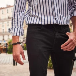 Bracelet homme en pierres de lave