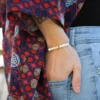 Bracelet jonc femme ancre marine breton