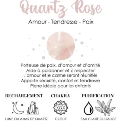Bracelet jonc quartz rose aurore or