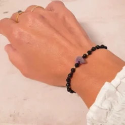 Bracelet onyx et améthyste litha