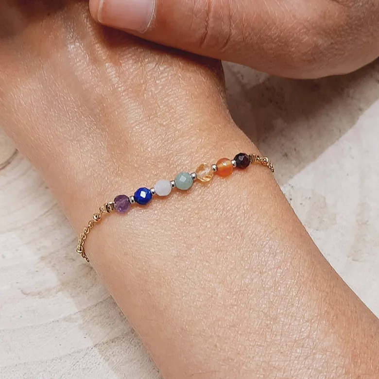 Bracelet points 7 chakras