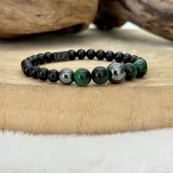 Bracelet protection oeil de tigre vert