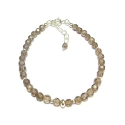 Bracelet quartz fumé argent 925
