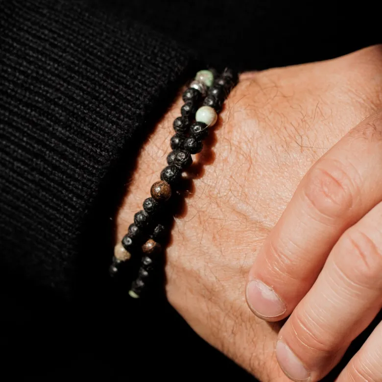 Bracelet stone free double lave
