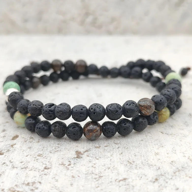 Bracelet stone free double lave
