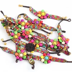 Bracelet tibetain - bandeau fleur