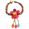 Bracelet tibetain - fleur multicolore