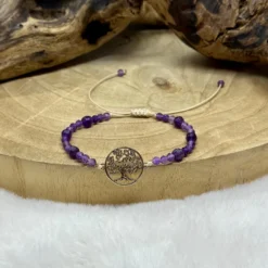 Bracelet zen arbre de vie en amethyste