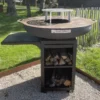 Brasero ø65cm sur meuble noir