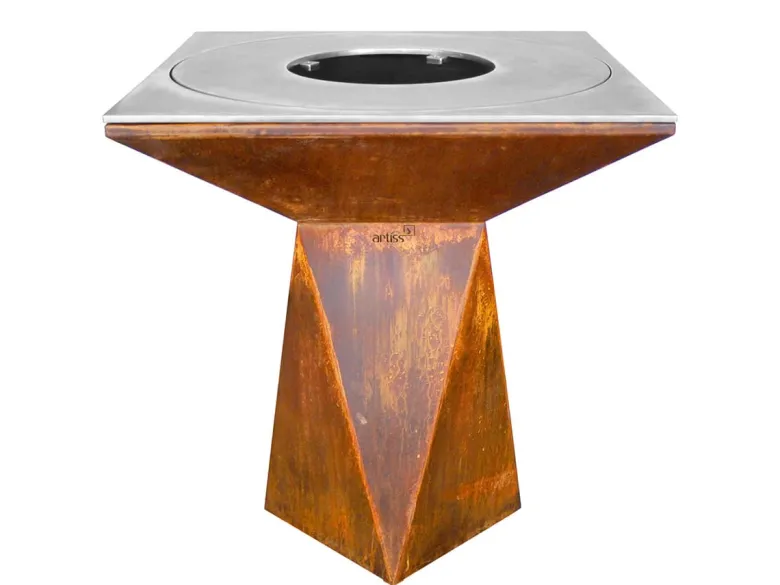Brasero g1 corten plaque acier carbone - artiss