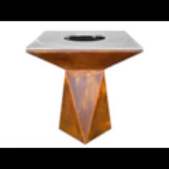 Brasero g1 corten plaque de cuisson acier inoxydable alimentaire - artiss