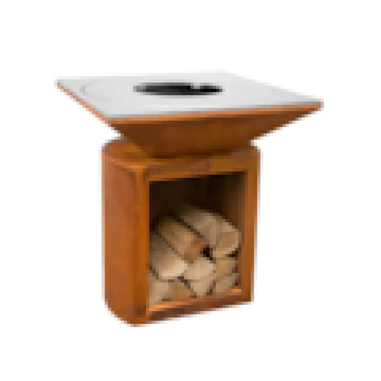 Brasero g2 corten plaque de cuisson acier inoxydable alimentaire - artiss
