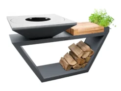 Brasero g4 graphite plaque de cuisson acier inoxydable alimentaire - artiss