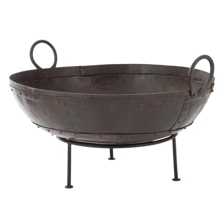 Braséro métal marron h.40cm