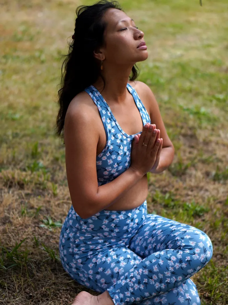 Brassière yoga mésange motif éclosion L