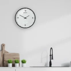 Bresser mytime ledsec horloge murale 24 cm avec affichage de la température