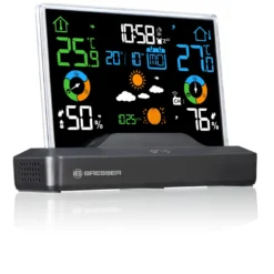 Bresser station météo radio-contrôlée avec écran couleur sans cadre