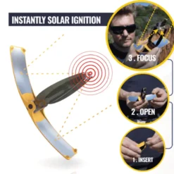 1 briquet solaire + 1 allume feu solaire