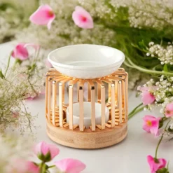 Brûle-parfum aero en bois et métal + 2 he eucalyptus & pin sylvestre