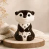 Brûle-parfum loutre moka en céramique pour fondants, cires et huiles parfumées