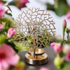 Brûleur en métal et verre corail
