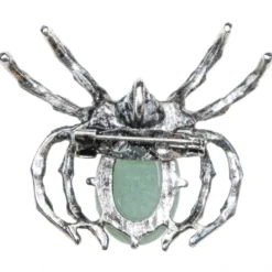 Broche araignée avec aventurine verte