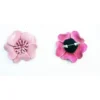 Broche cuir fleur
