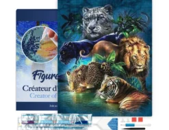 Broderie diamant animaux de la jungle