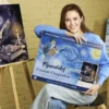 Broderie diamant chouette dans la nuit