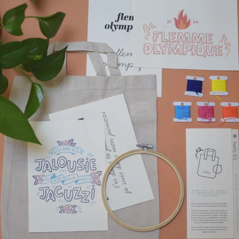 Brode ta punchline sur totebag- kit diy