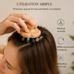 Brosse en fleur 9 points à cuir chevelu