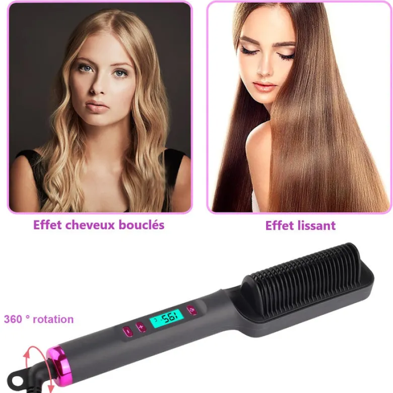 Brosse lissante 2en1