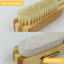 Brosse à ongles et pierre ponce - bambou
