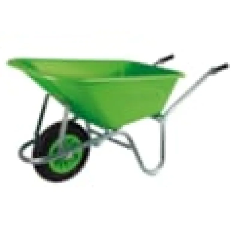 Brouette 100 litres bac plastique verte ribimex prgc100p