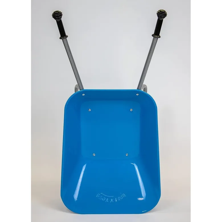 Brouette pour enfant en métal bleu-argen