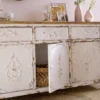 Buffet blanc en pin massif brossé
