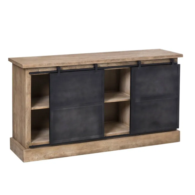 Buffet bois de manguier brossé et métal
